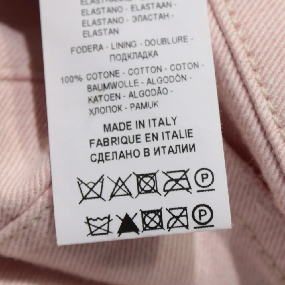 Marco Pescarolo NWT 5 Pocket Jean Cut Pants Size 54 (US 38) Tre in Pink Cotton